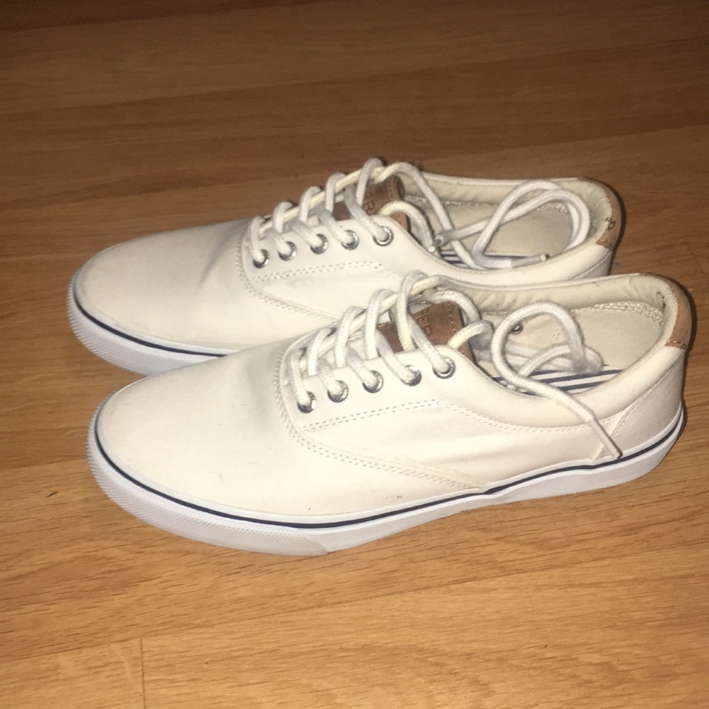 White Sperry top siders
